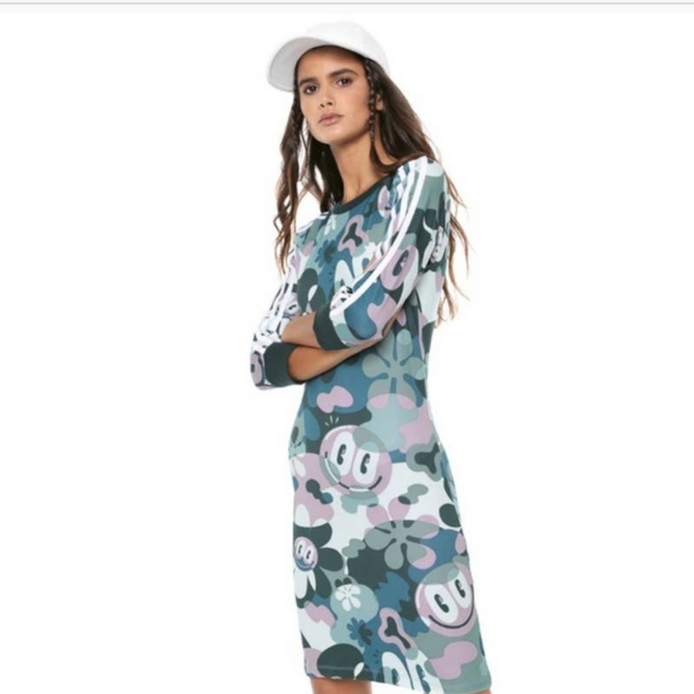 Adidas Orginals Trefoil Hattie Stewart Dress - Picture 1 of 9